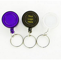 Round Retractable Key Holder with Metal Clip (24")